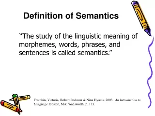 Definition of Semantics