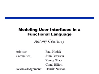Modeling User Interfaces in a Functional Language