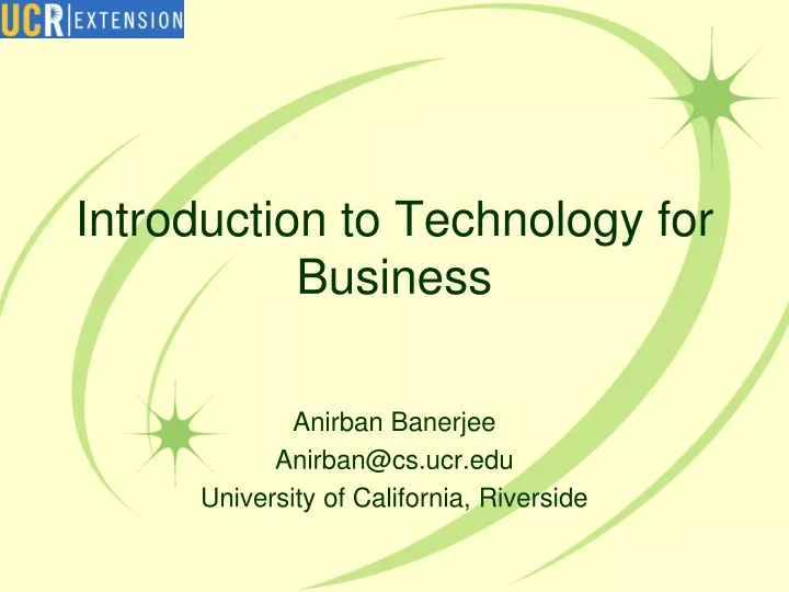introduction to technology for business