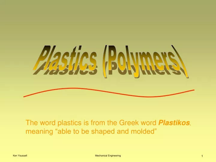 plastics polymers
