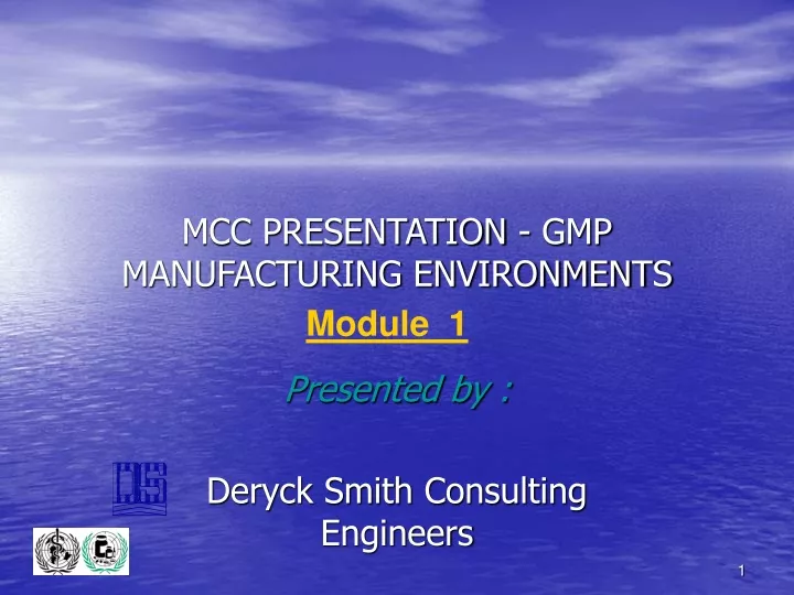 mcc presentation gmp manufacturing environments