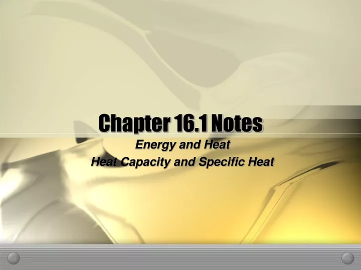 chapter 16 1 notes