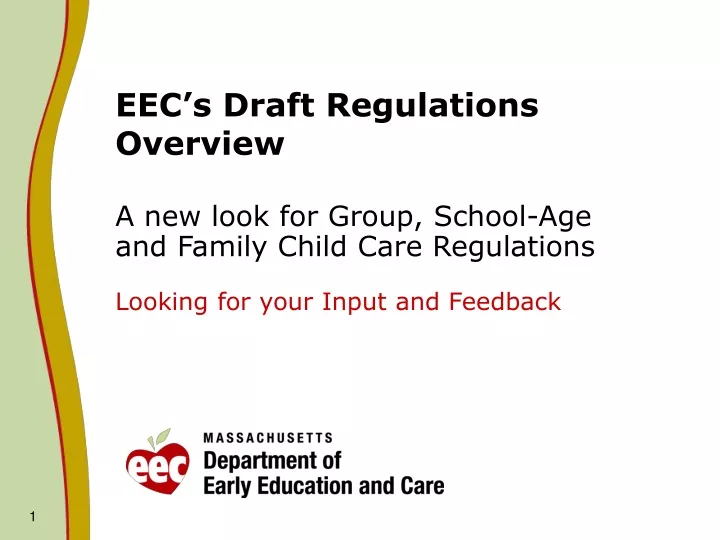 eec s draft regulations overview