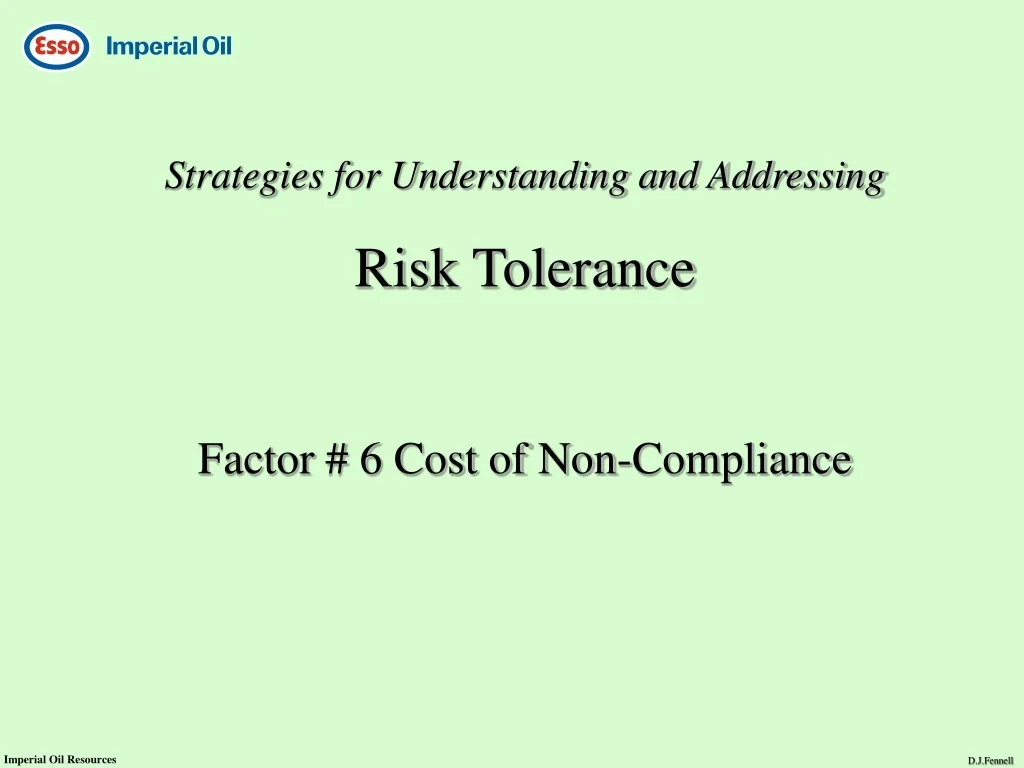 PPT - Strategies for Understanding and Addressing Risk Tolerance Factor ...