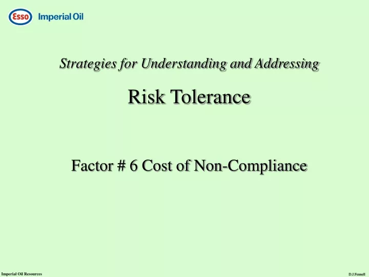 strategies for understanding and addressing risk
