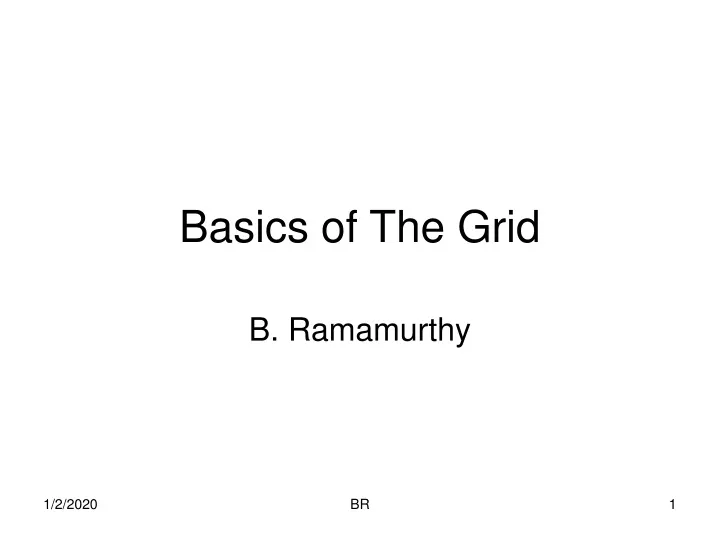 basics of the grid