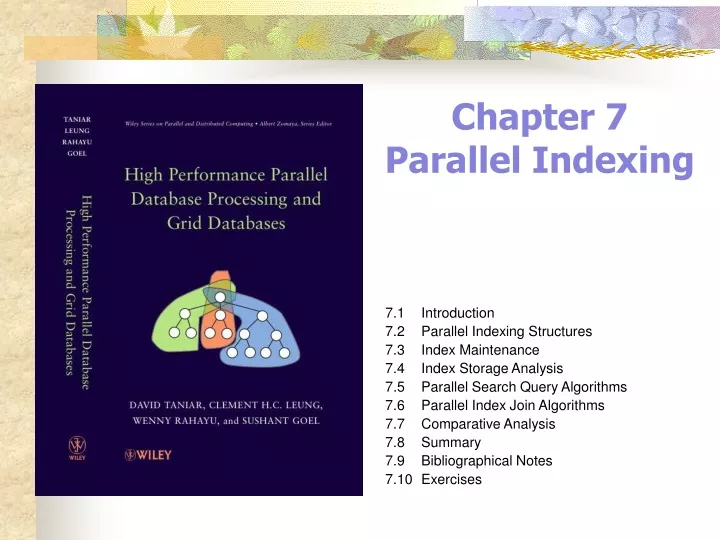 chapter 7 parallel indexing