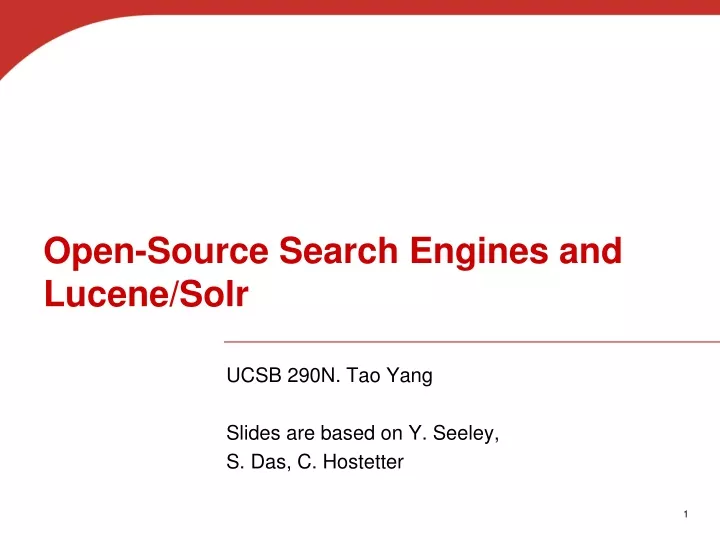 open source search engines and lucene solr