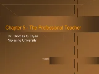 Chapter 5 - The Professional Teacher