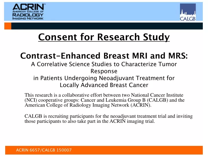 consent for research study contrast enhanced