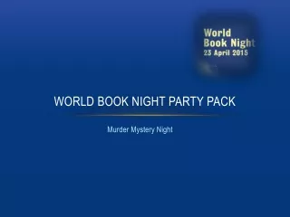 World Book Night Party Pack
