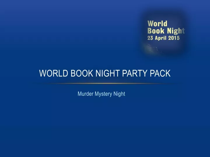 world book night party pack