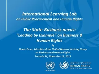By  Dante Pesce, Member of the United Nations Working Group on Business and Human Rights