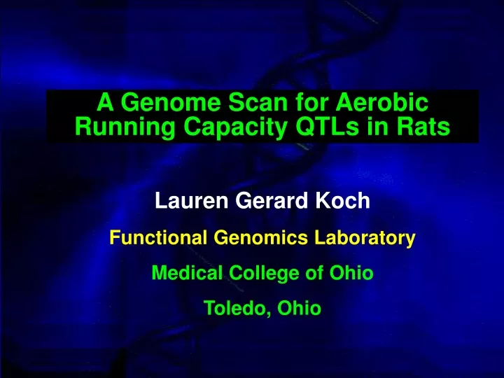a genome scan for aerobic running capacity qtls