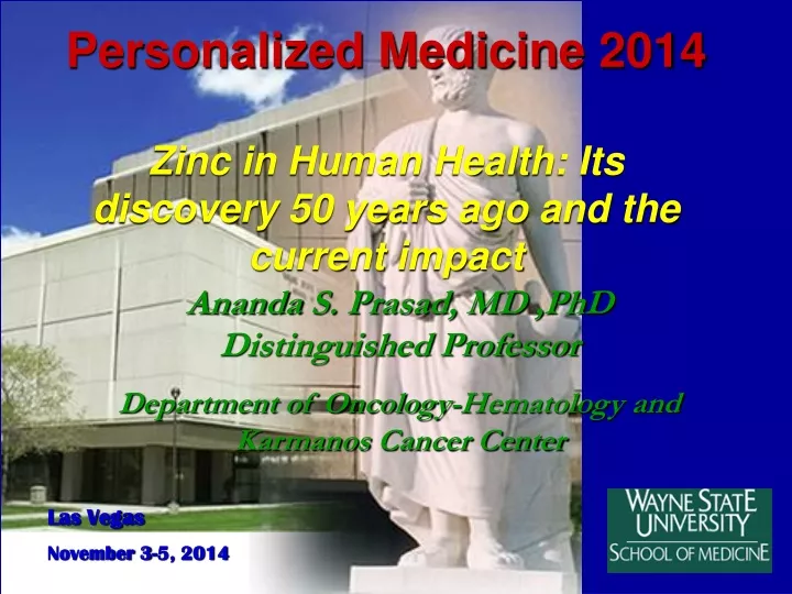 personalized medicine 2014 zinc in human health its discovery 50 years ago and the current impact