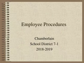 Employee Procedures