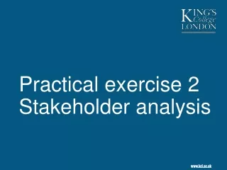 Practical exercise 2 Stakeholder analysis
