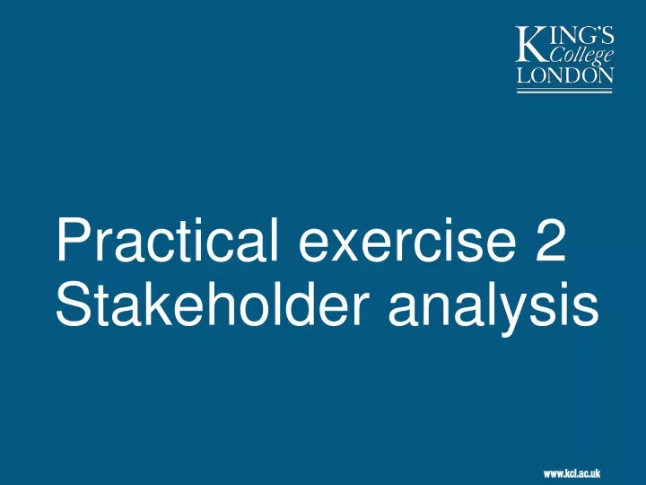 practical exercise 2 stakeholder analysis