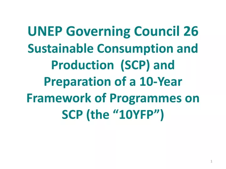 unep governing council 26 sustainable consumption