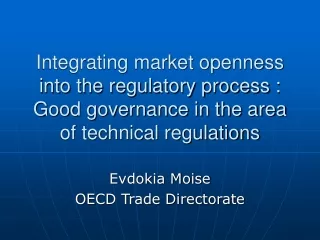 Evdokia Moise OECD Trade Directorate