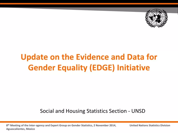 update on the evidence and data for gender equality edge initiative