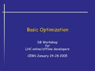 Basic Optimization