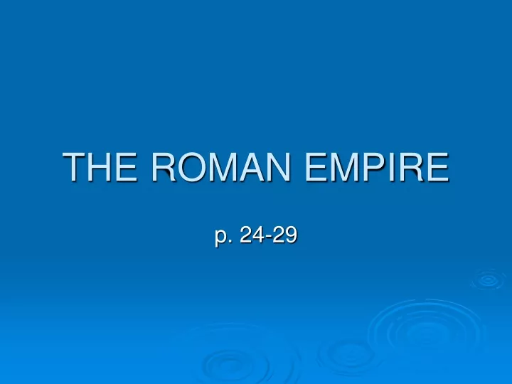 the roman empire