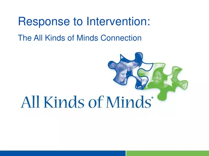 response to intervention the all kinds of minds
