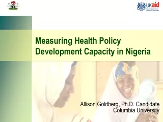 Measuring Health Policy Development Capacity in Nigeria