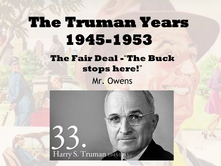 the truman years 1945 1953