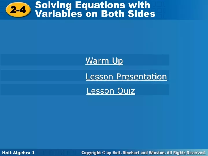 solving equations with variables on both sides