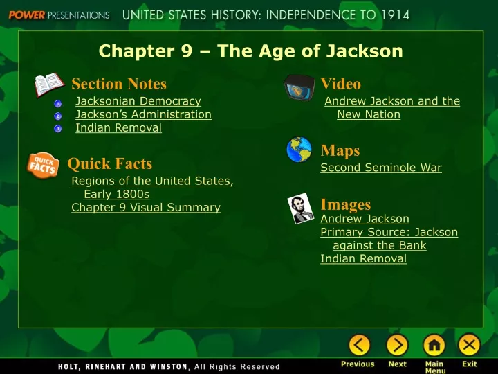 chapter 9 the age of jackson