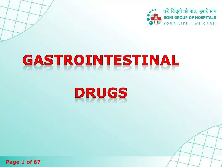 gastrointestinal drugs