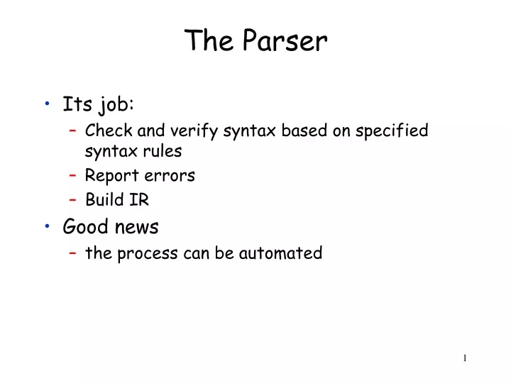 the parser