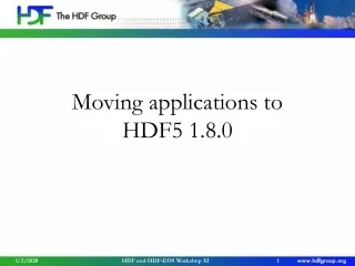 Moving applications to  HDF5 1.8.0