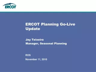 ERCOT Planning Go-Live Update