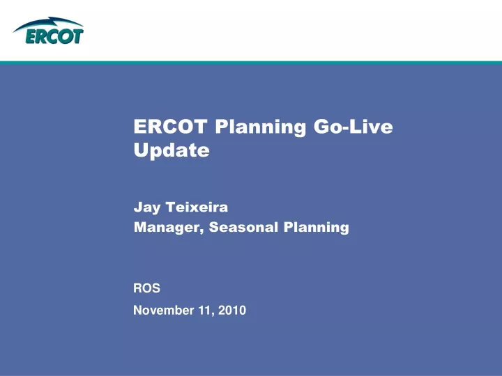 ercot planning go live update