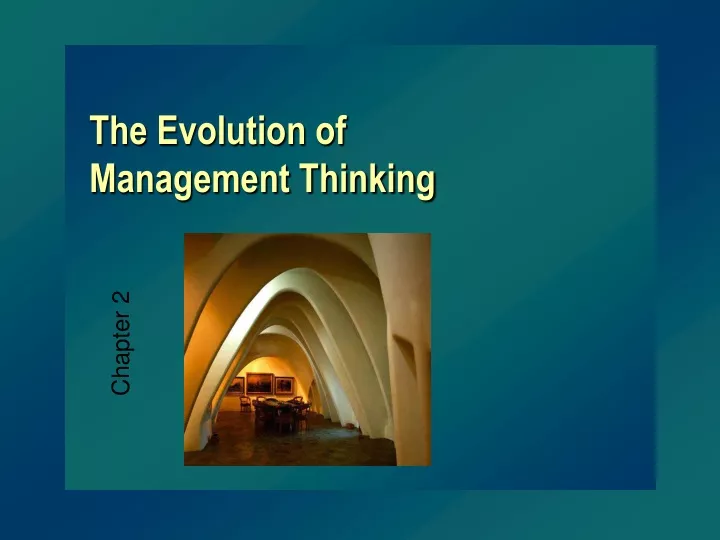 the evolution of management thinking