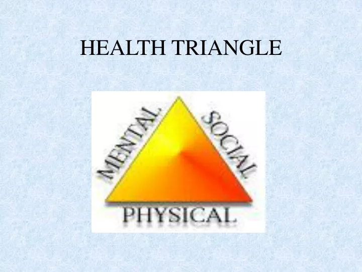 health triangle