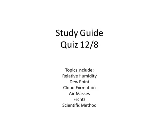 Study Guide Quiz 12/8