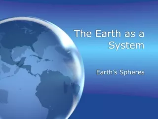 The Earth as a System