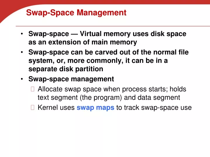 swap space management