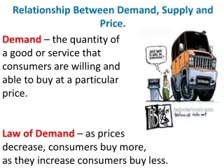 Relationship Between Demand, Supply and Price.