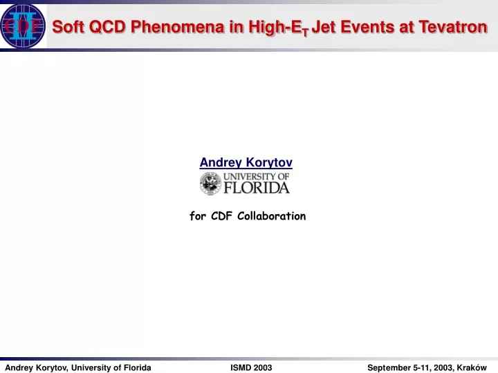 soft qcd phenomena in high e t jet events at tevatron