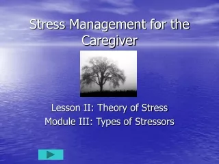 Stress Management for the Caregiver