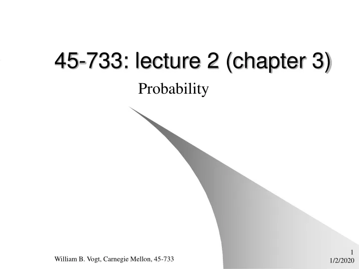 45 733 lecture 2 chapter 3