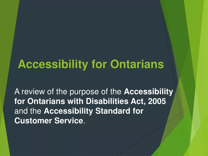 accessibility for ontarians