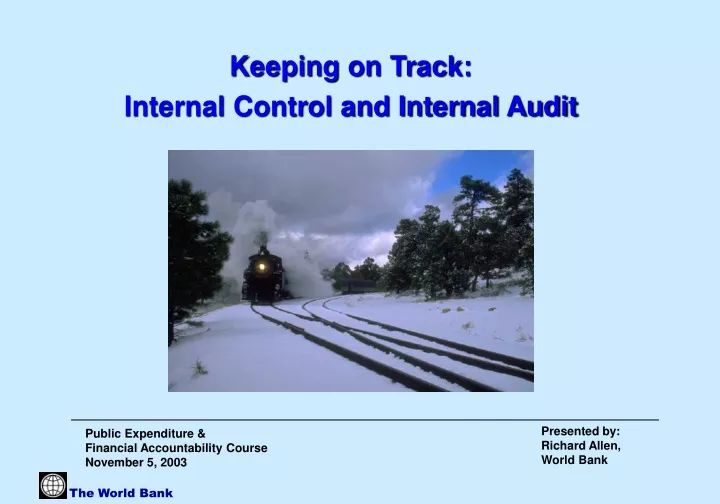 keeping on track internal control and internal