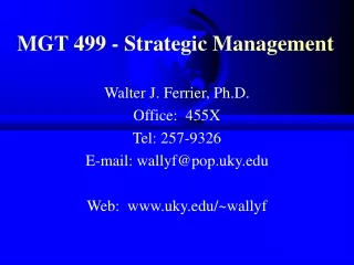 MGT 499 - Strategic Management
