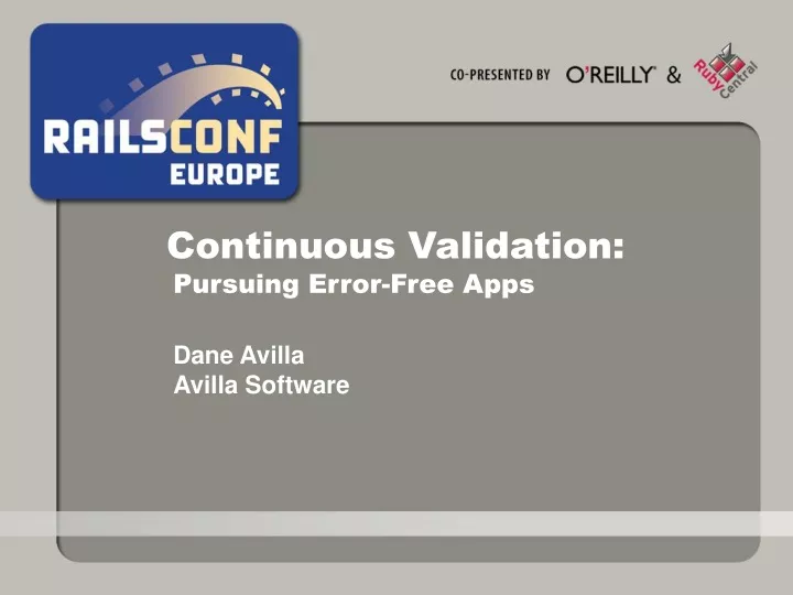 continuous validation pursuing error free apps
